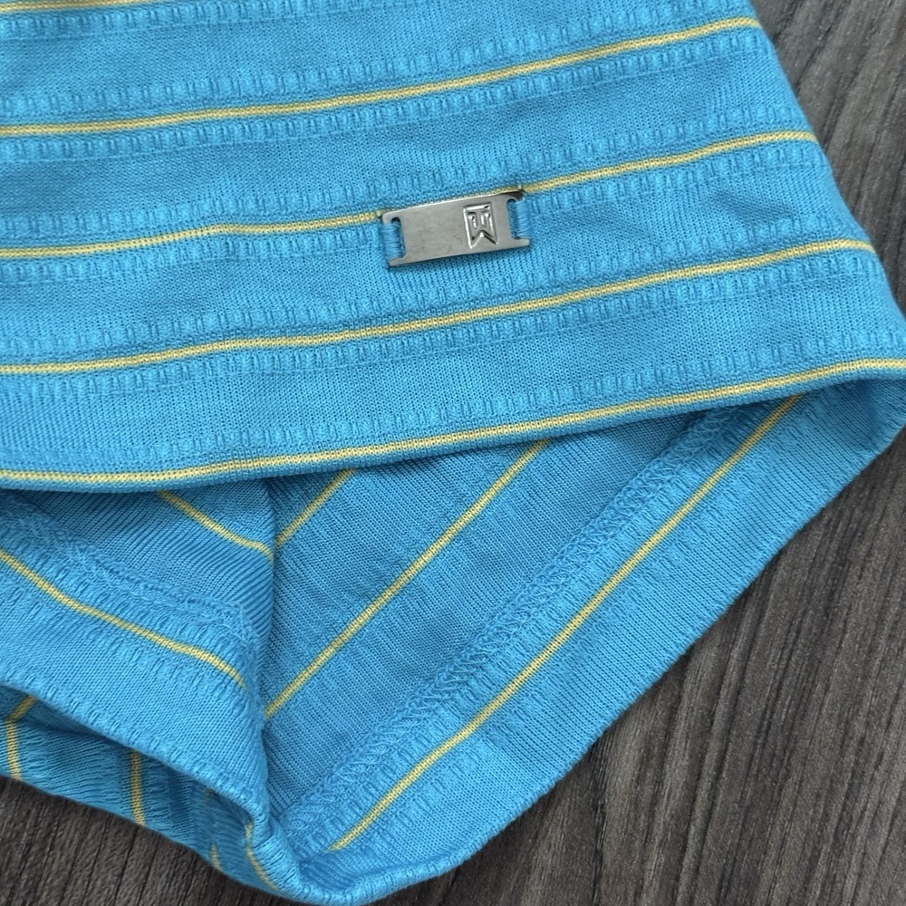 Nike Tiger Woods Nike Fit Dry Blue Striped Polo Golf Performances XXL 2XL‎ - Picture 4 of 11